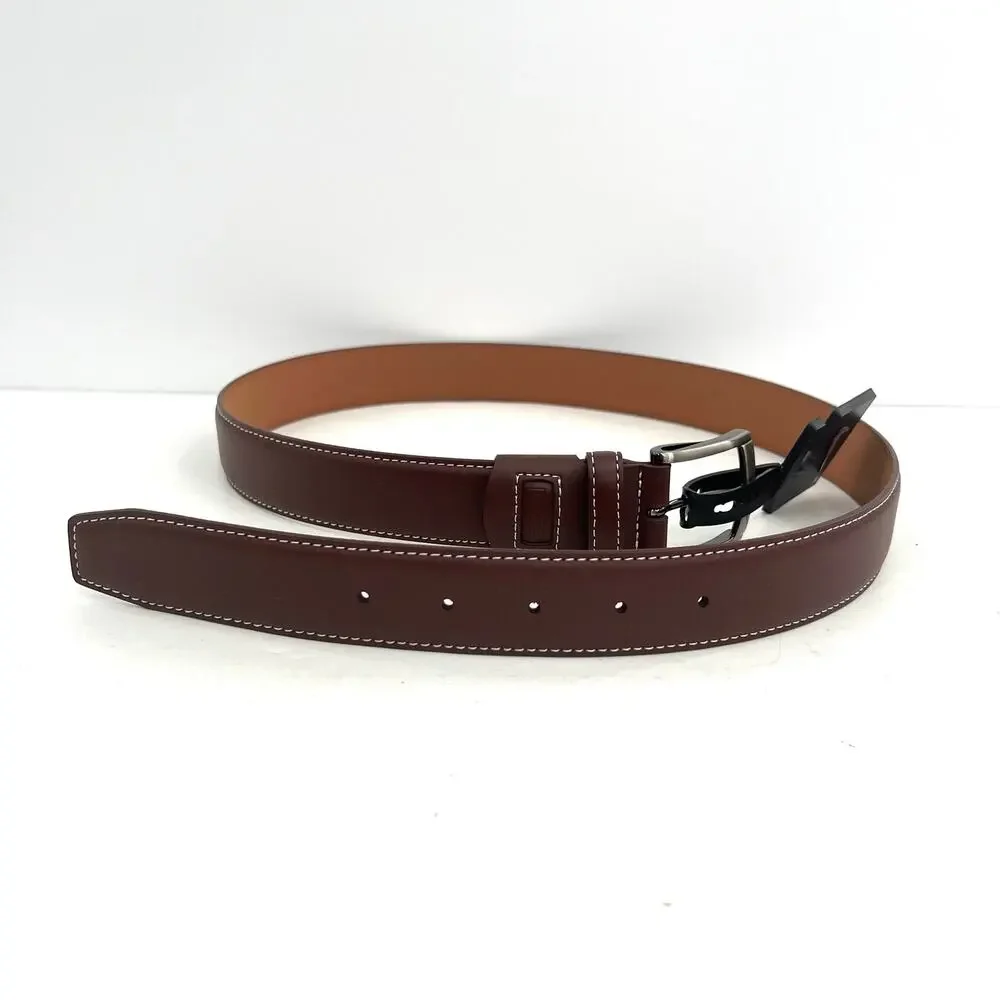 Nike double stitch logo square buckle men’s belt